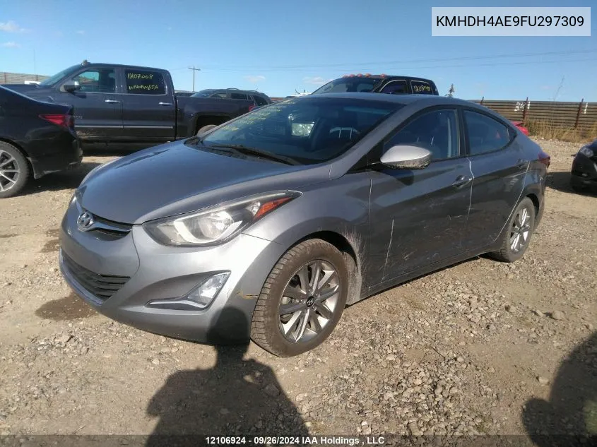 2015 Hyundai Elantra Se/Sport/Limited VIN: KMHDH4AE9FU297309 Lot: 12106924