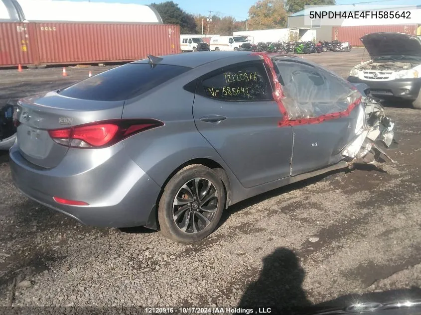 5NPDH4AE4FH585642 2015 Hyundai Elantra Gl