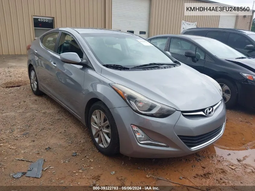 2015 Hyundai Elantra Se VIN: KMHDH4AE3FU248560 Lot: 39322783