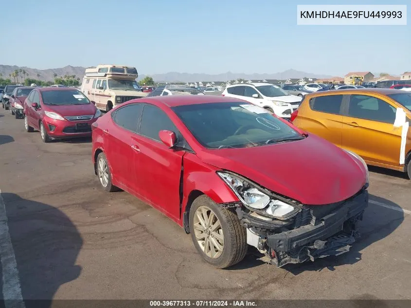 KMHDH4AE9FU449993 2015 Hyundai Elantra Se (Ulsan Plant)