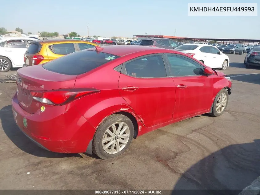 KMHDH4AE9FU449993 2015 Hyundai Elantra Se (Ulsan Plant)