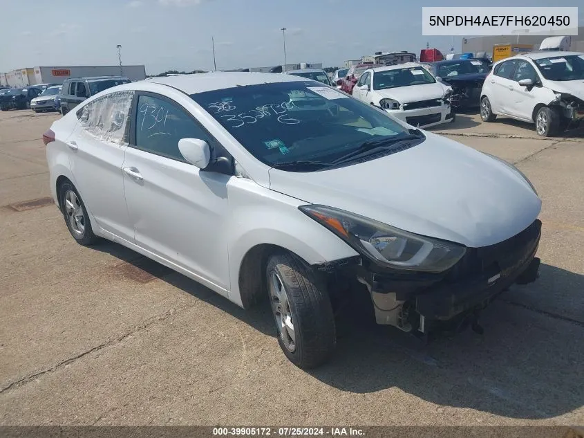 2015 Hyundai Elantra Se VIN: 5NPDH4AE7FH620450 Lot: 39905172