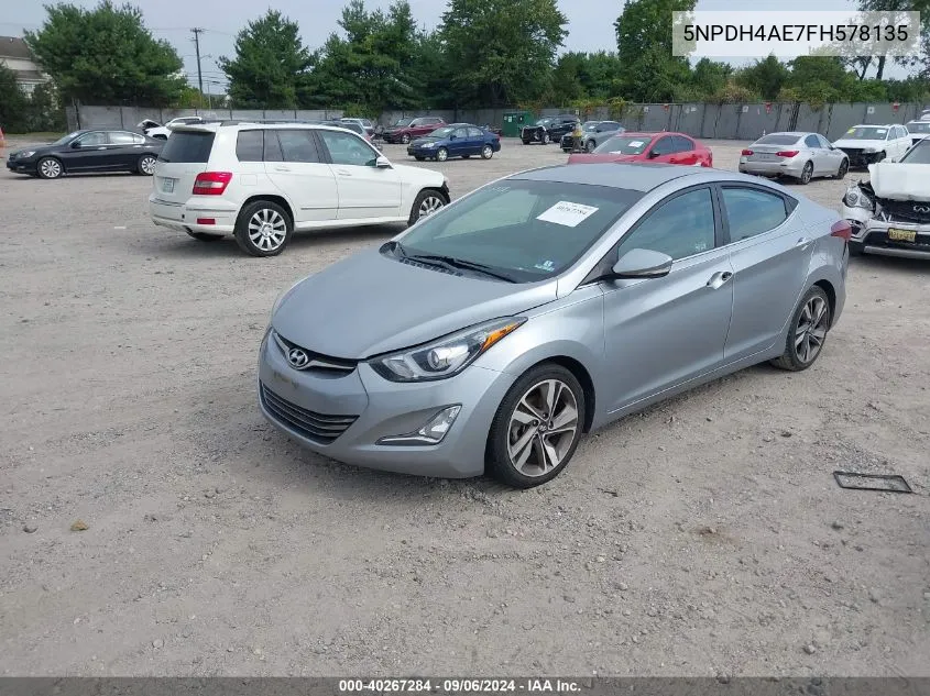 2015 Hyundai Elantra Limited VIN: 5NPDH4AE7FH578135 Lot: 40267284