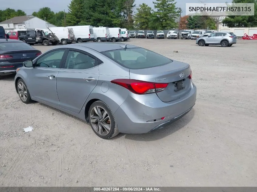 5NPDH4AE7FH578135 2015 Hyundai Elantra Limited