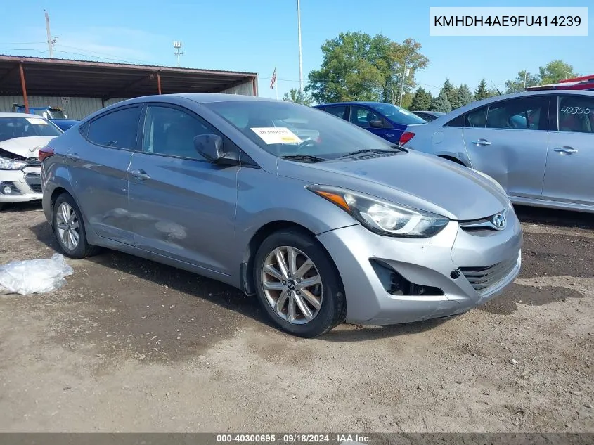 2015 Hyundai Elantra Se VIN: KMHDH4AE9FU414239 Lot: 40300695