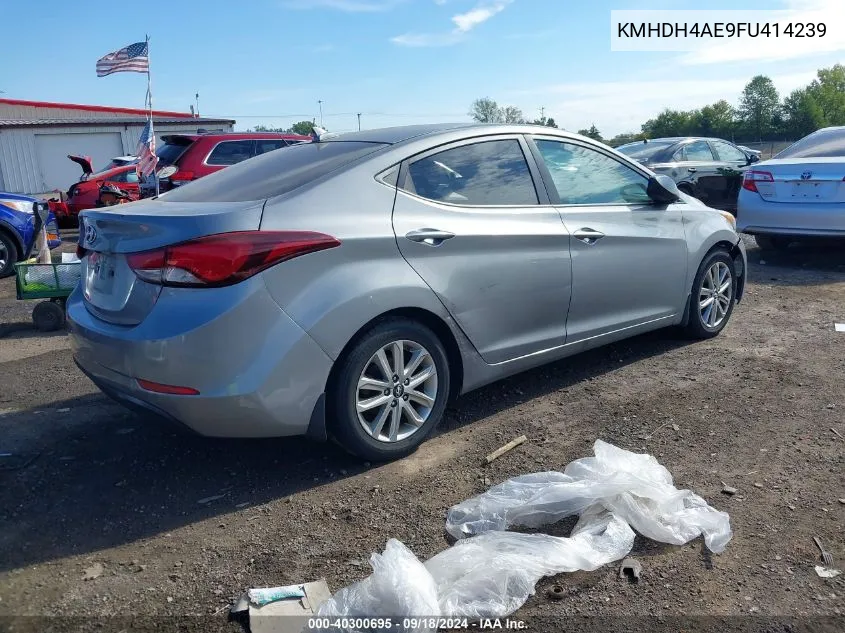 2015 Hyundai Elantra Se VIN: KMHDH4AE9FU414239 Lot: 40300695