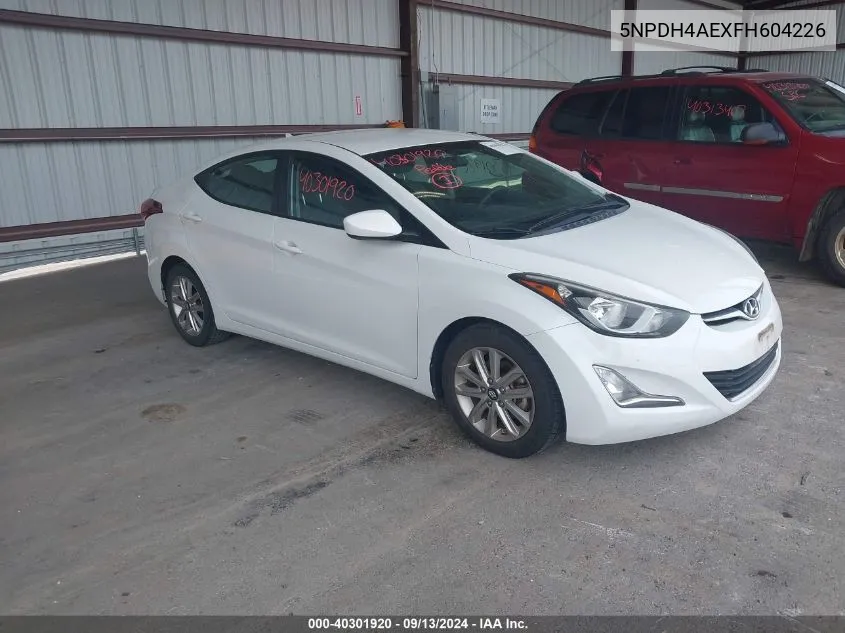 2015 Hyundai Elantra Se VIN: 5NPDH4AEXFH604226 Lot: 40301920