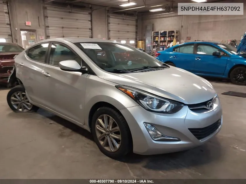 2015 Hyundai Elantra Se/Sport/Limited VIN: 5NPDH4AE4FH637092 Lot: 40307790