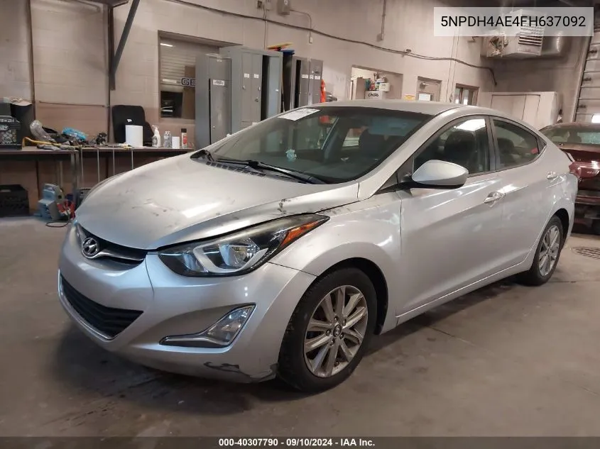 2015 Hyundai Elantra Se/Sport/Limited VIN: 5NPDH4AE4FH637092 Lot: 40307790