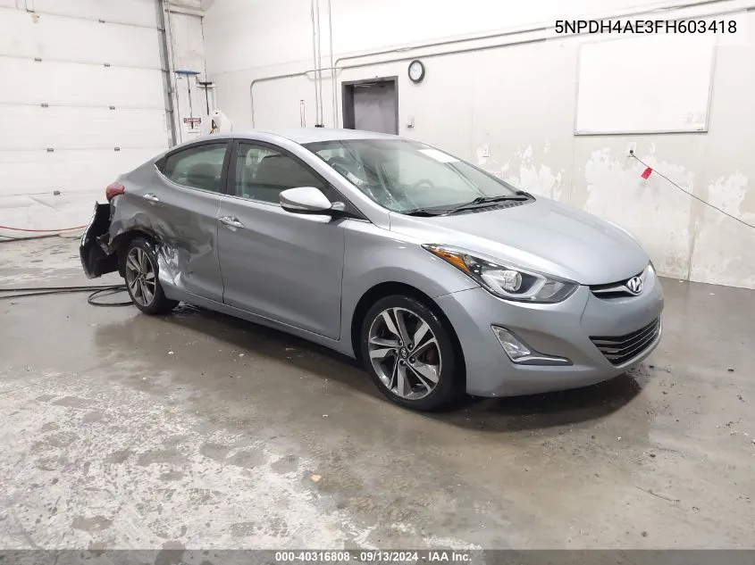 2015 Hyundai Elantra Se/Sport/Limited VIN: 5NPDH4AE3FH603418 Lot: 40316808