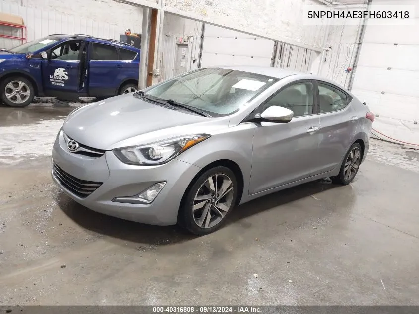 2015 Hyundai Elantra Se/Sport/Limited VIN: 5NPDH4AE3FH603418 Lot: 40316808