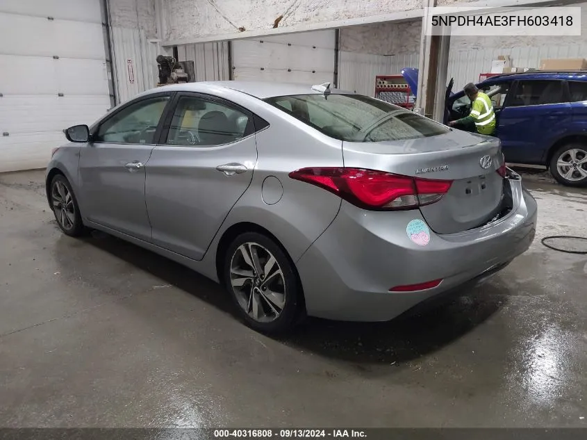 5NPDH4AE3FH603418 2015 Hyundai Elantra Se/Sport/Limited