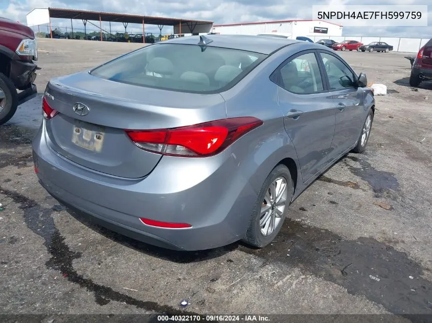 5NPDH4AE7FH599759 2015 Hyundai Elantra Se