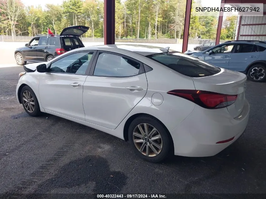 2015 Hyundai Elantra Se VIN: 5NPDH4AE8FH627942 Lot: 40322443