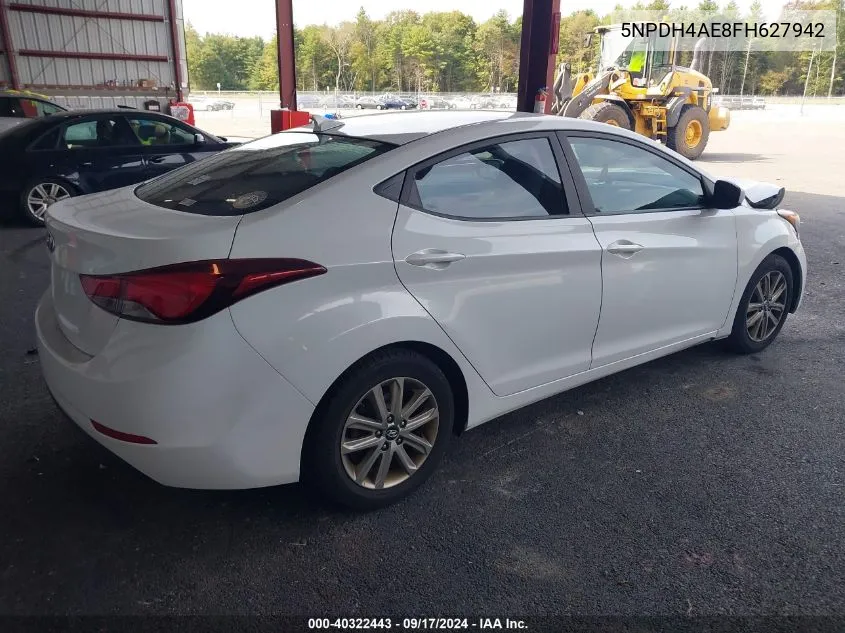 2015 Hyundai Elantra Se VIN: 5NPDH4AE8FH627942 Lot: 40322443