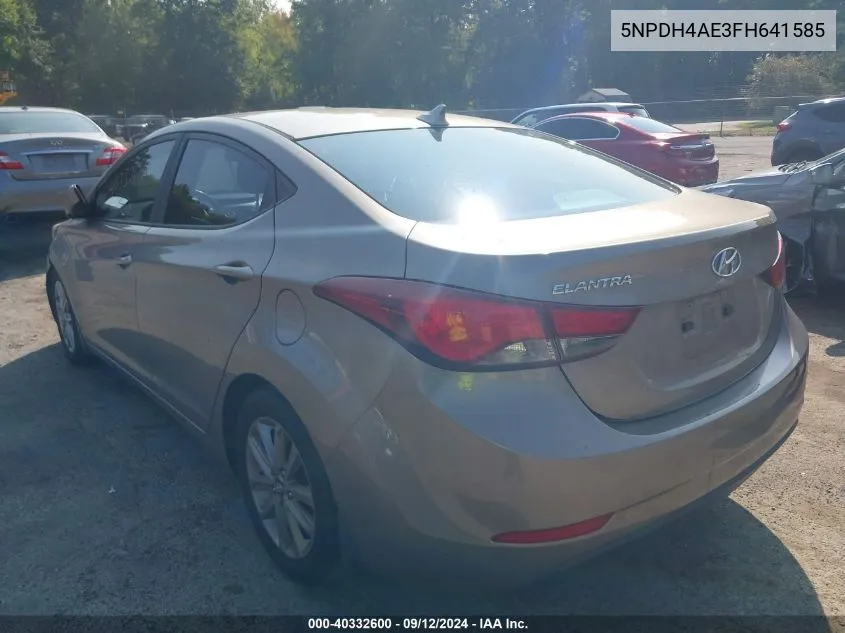 2015 Hyundai Elantra Se VIN: 5NPDH4AE3FH641585 Lot: 40332600