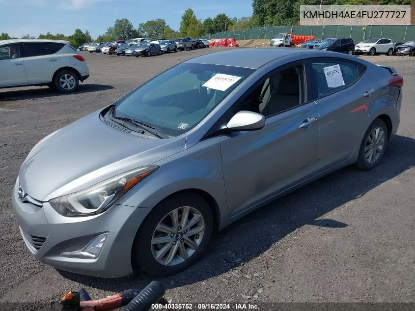 2015 Hyundai Elantra Se VIN: KMHDH4AE4FU277727 Lot: 40335752