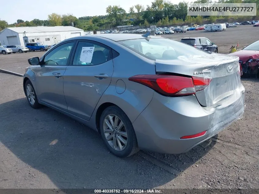 2015 Hyundai Elantra Se VIN: KMHDH4AE4FU277727 Lot: 40335752