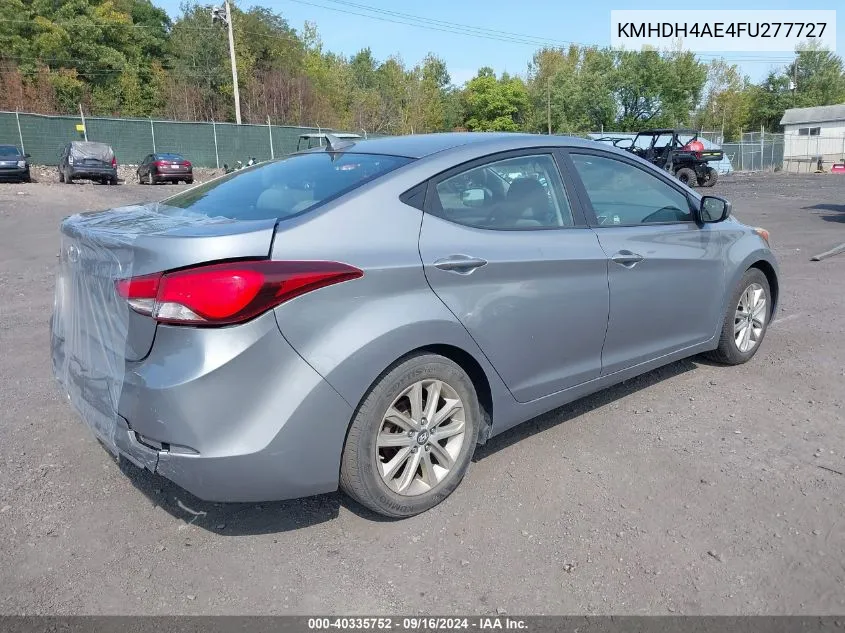 2015 Hyundai Elantra Se VIN: KMHDH4AE4FU277727 Lot: 40335752