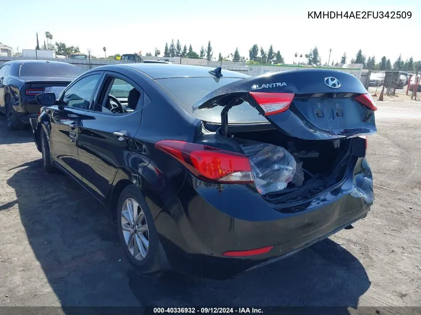 KMHDH4AE2FU342509 2015 Hyundai Elantra Se