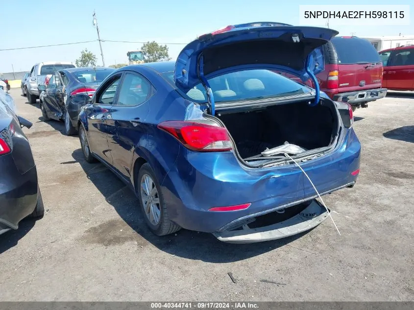 5NPDH4AE2FH598115 2015 Hyundai Elantra Se