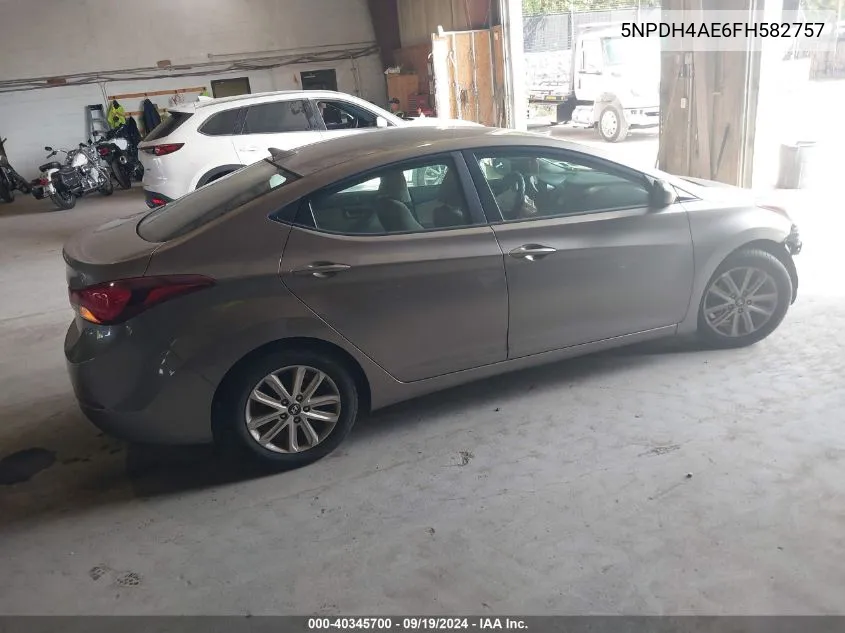 2015 Hyundai Elantra Se VIN: 5NPDH4AE6FH582757 Lot: 40345700