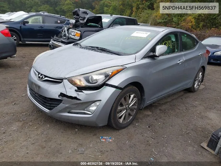 2015 Hyundai Elantra Se VIN: 5NPDH4AE5FH569837 Lot: 40352138