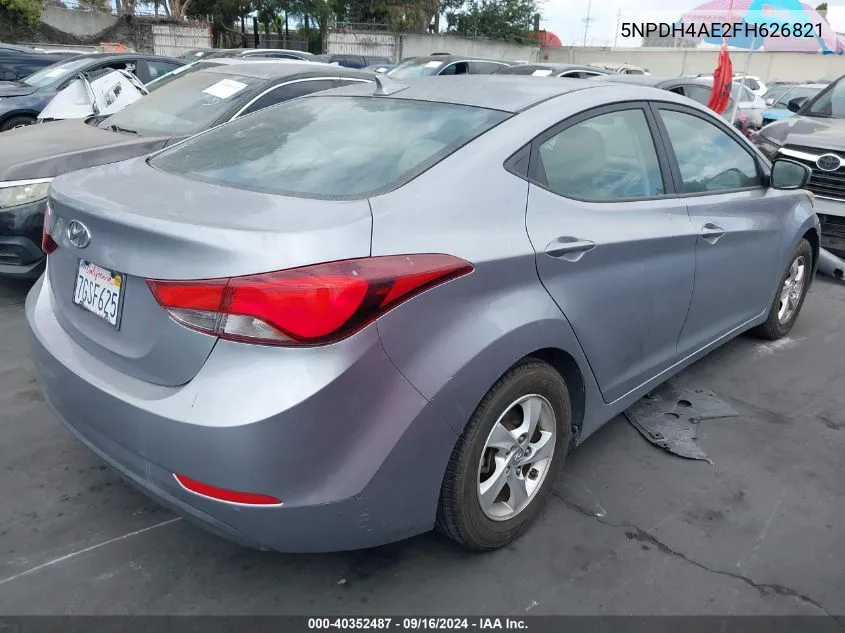 5NPDH4AE2FH626821 2015 Hyundai Elantra Se