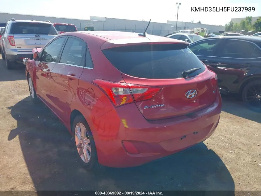 2015 Hyundai Elantra Gt VIN: KMHD35LH5FU237989 Lot: 40369092