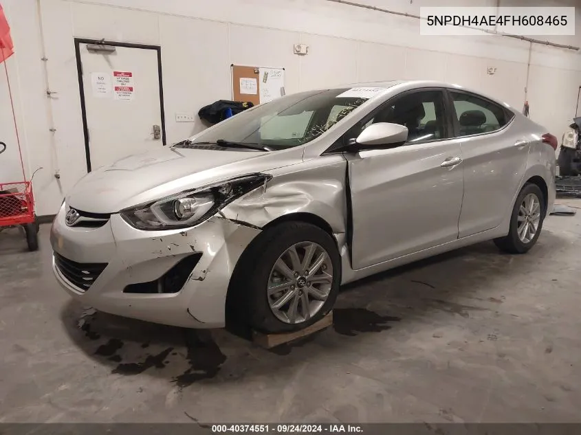 2015 Hyundai Elantra Se VIN: 5NPDH4AE4FH608465 Lot: 40374551