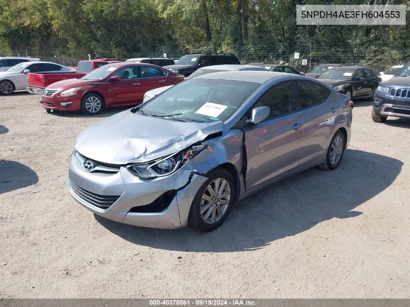 2015 Hyundai Elantra Se VIN: 5NPDH4AE3FH604553 Lot: 40375861