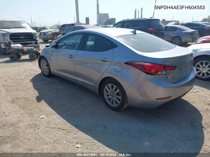 5NPDH4AE3FH604553 2015 Hyundai Elantra Se