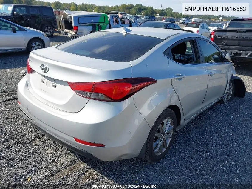 2015 Hyundai Elantra Se VIN: 5NPDH4AE8FH616553 Lot: 40379990