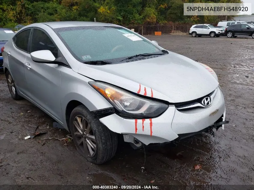 2015 Hyundai Elantra Se VIN: 5NPDH4AE8FH548920 Lot: 40383240