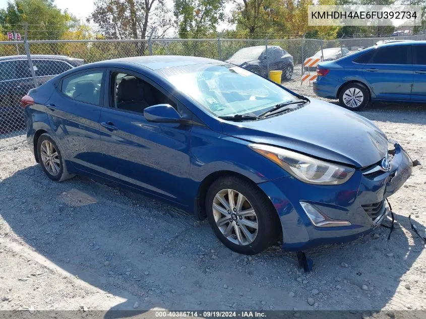 KMHDH4AE6FU392734 2015 Hyundai Elantra Se