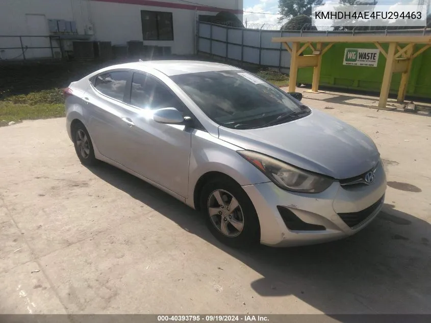 KMHDH4AE4FU294463 2015 Hyundai Elantra Se