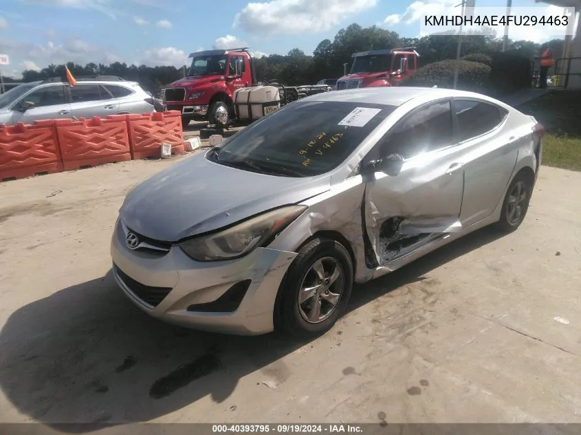 KMHDH4AE4FU294463 2015 Hyundai Elantra Se