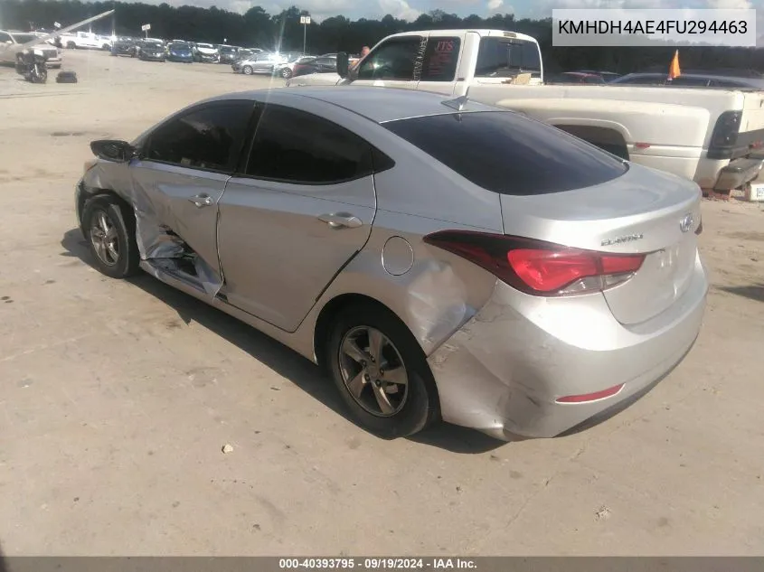 KMHDH4AE4FU294463 2015 Hyundai Elantra Se