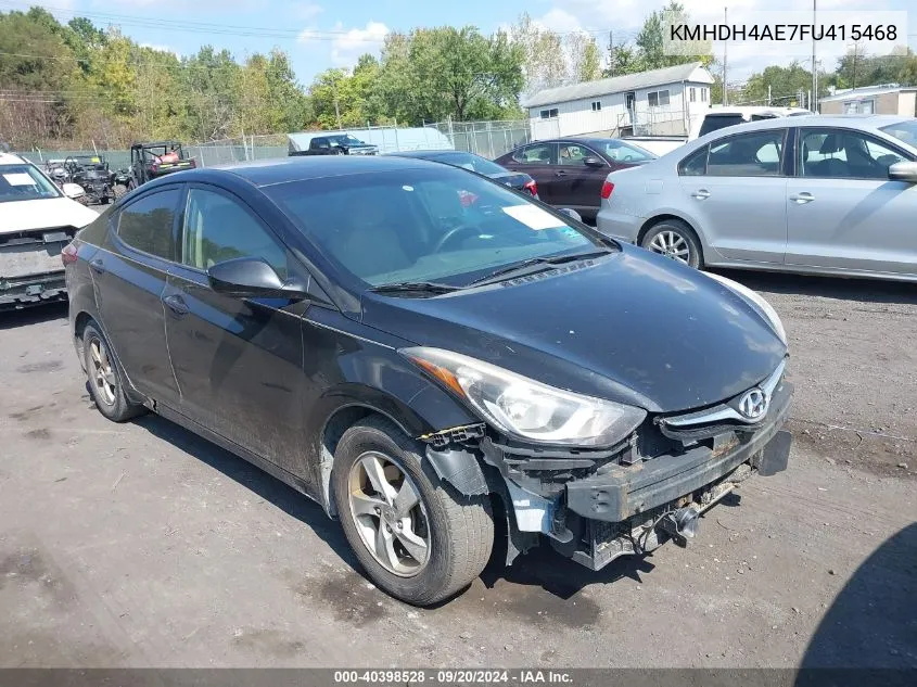 2015 Hyundai Elantra Se VIN: KMHDH4AE7FU415468 Lot: 40398528