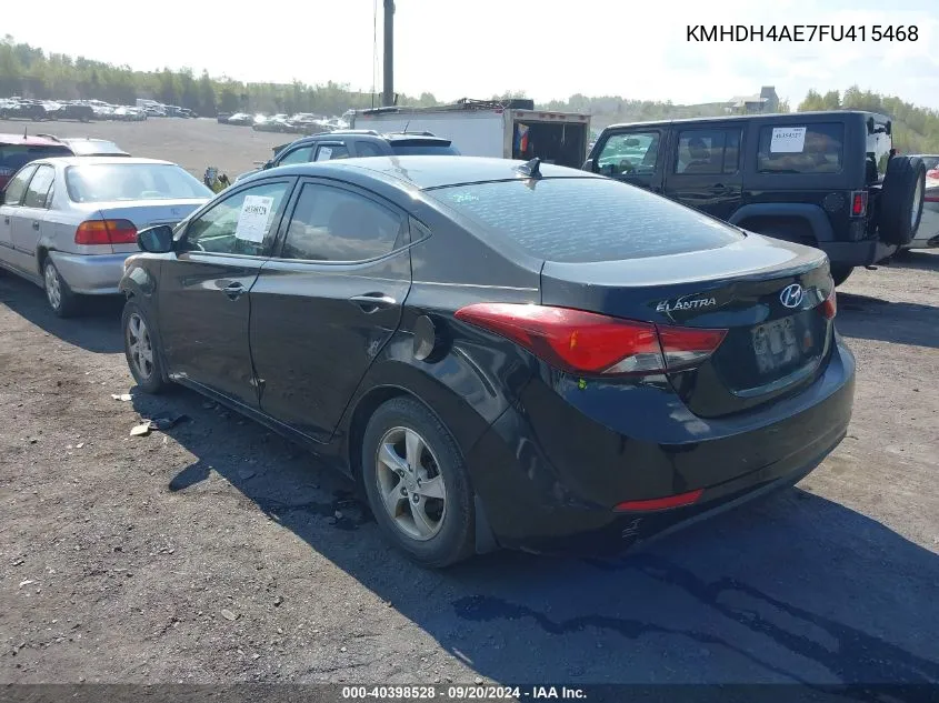 KMHDH4AE7FU415468 2015 Hyundai Elantra Se