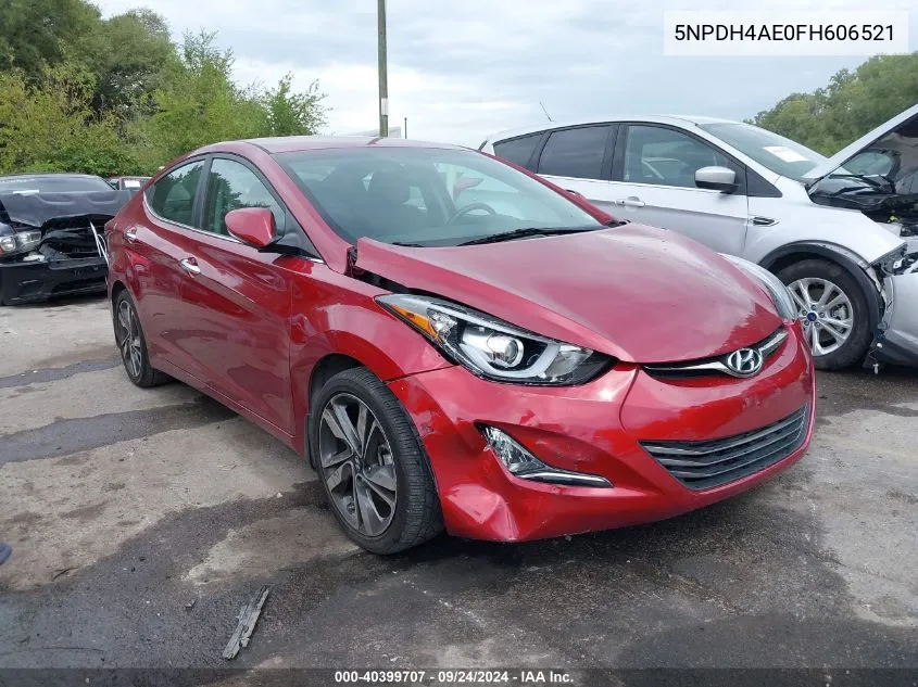 5NPDH4AE0FH606521 2015 Hyundai Elantra Limited