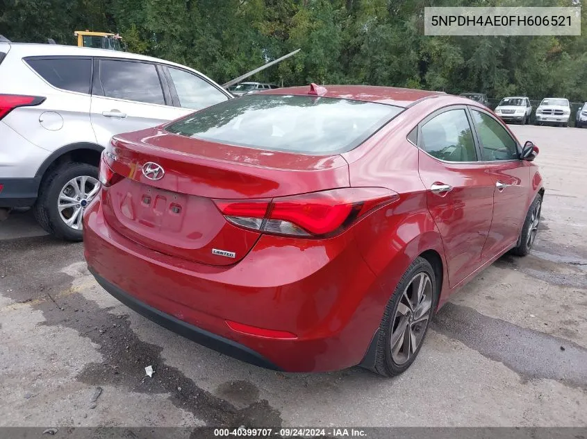 5NPDH4AE0FH606521 2015 Hyundai Elantra Limited