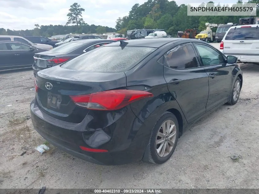 5NPDH4AE4FH605579 2015 Hyundai Elantra Se