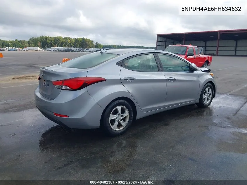 2015 Hyundai Elantra Se VIN: 5NPDH4AE6FH634632 Lot: 40402387