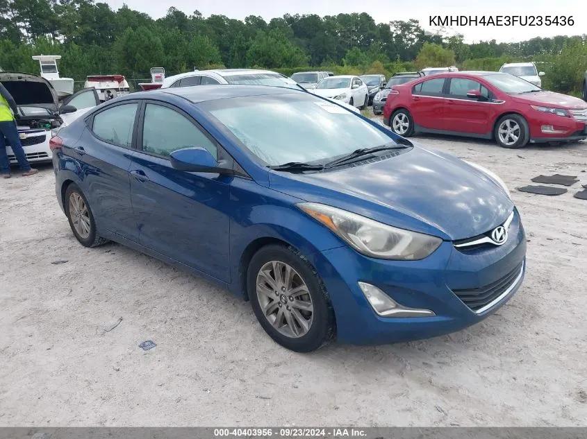 2015 Hyundai Elantra Se/Sport/Limited VIN: KMHDH4AE3FU235436 Lot: 40403956