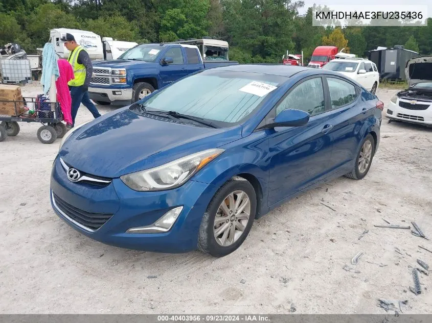 KMHDH4AE3FU235436 2015 Hyundai Elantra Se/Sport/Limited