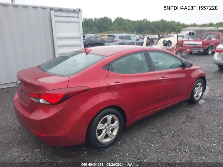 2015 Hyundai Elantra Se VIN: 5NPDH4AE8FH557228 Lot: 40404276