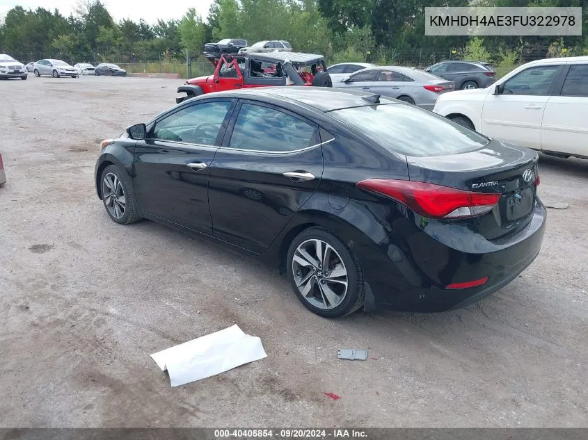 KMHDH4AE3FU322978 2015 Hyundai Elantra Limited