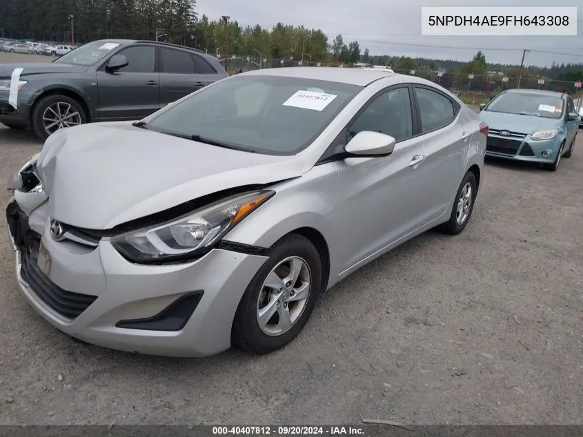 5NPDH4AE9FH643308 2015 Hyundai Elantra Se