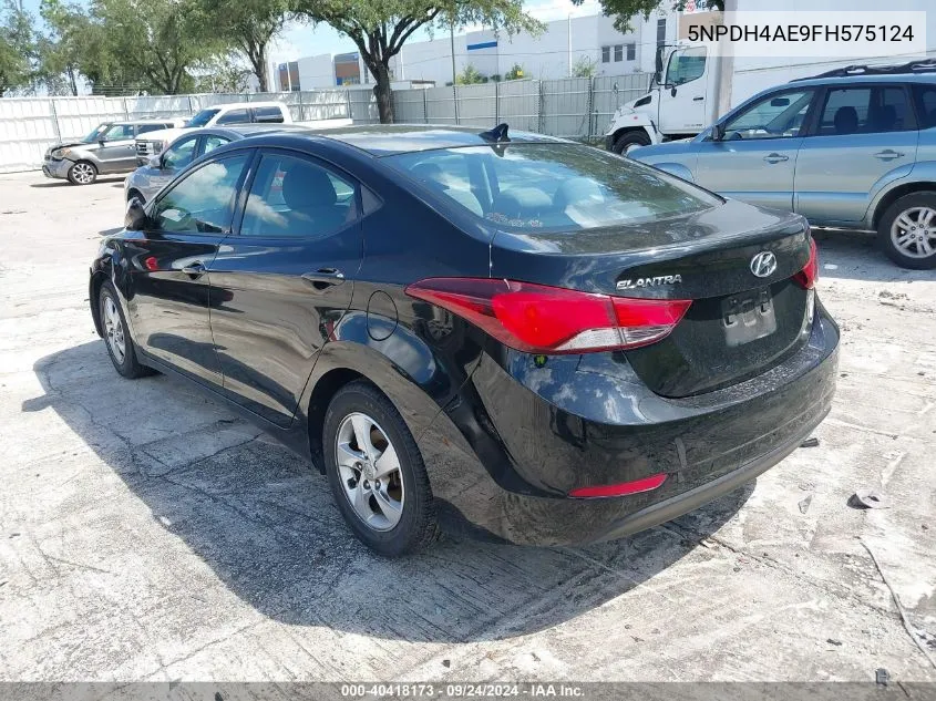 5NPDH4AE9FH575124 2015 Hyundai Elantra Se